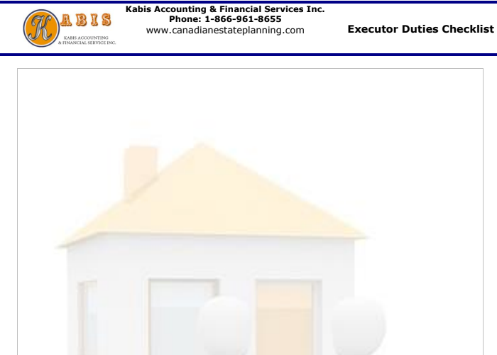 Executor Duties Checklist