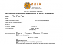 deceased person tax