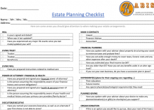 Estate Planning Checklist