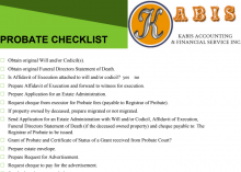 Probate Checklist